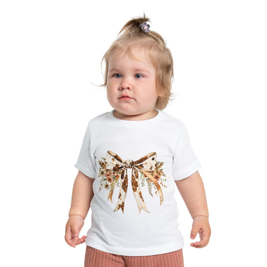 Floral Bow Baby T-Shirt - Cute & Stylish Baby Clothing for Special Occasions