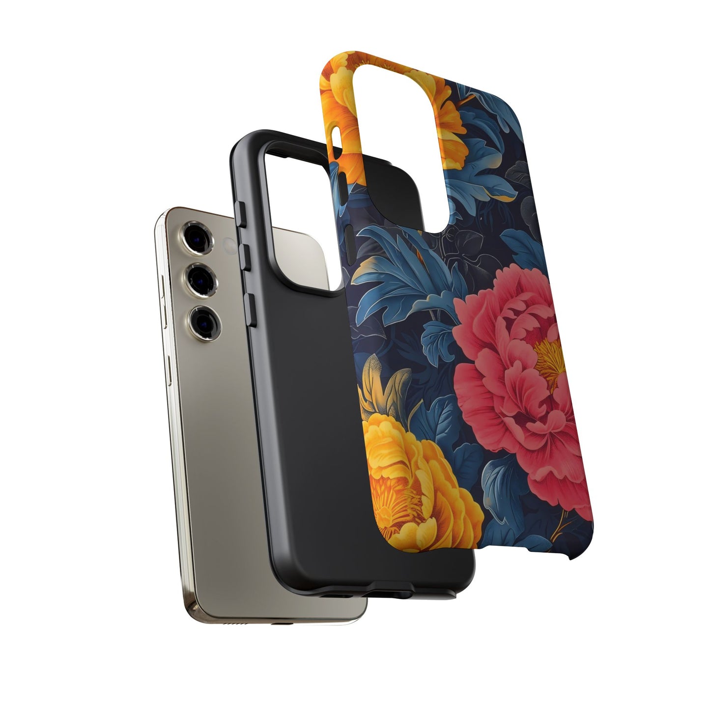 Floral Phone Case, Tough Cases, Stylish Mobile Cover, Gifts for Her, Phone Accessories, Unique Flower Design