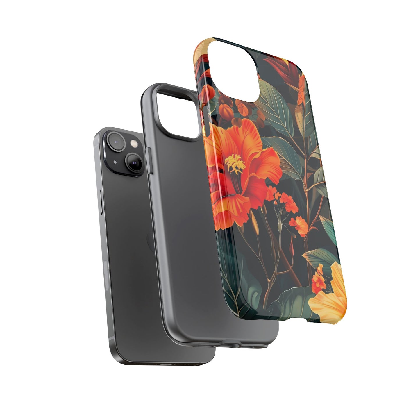 Tough Floral Phone Case | Tropical Vibe, Gift for Nature Lovers, Summer Beach Accessory, Floral Pattern, Trendy Phone Accessories