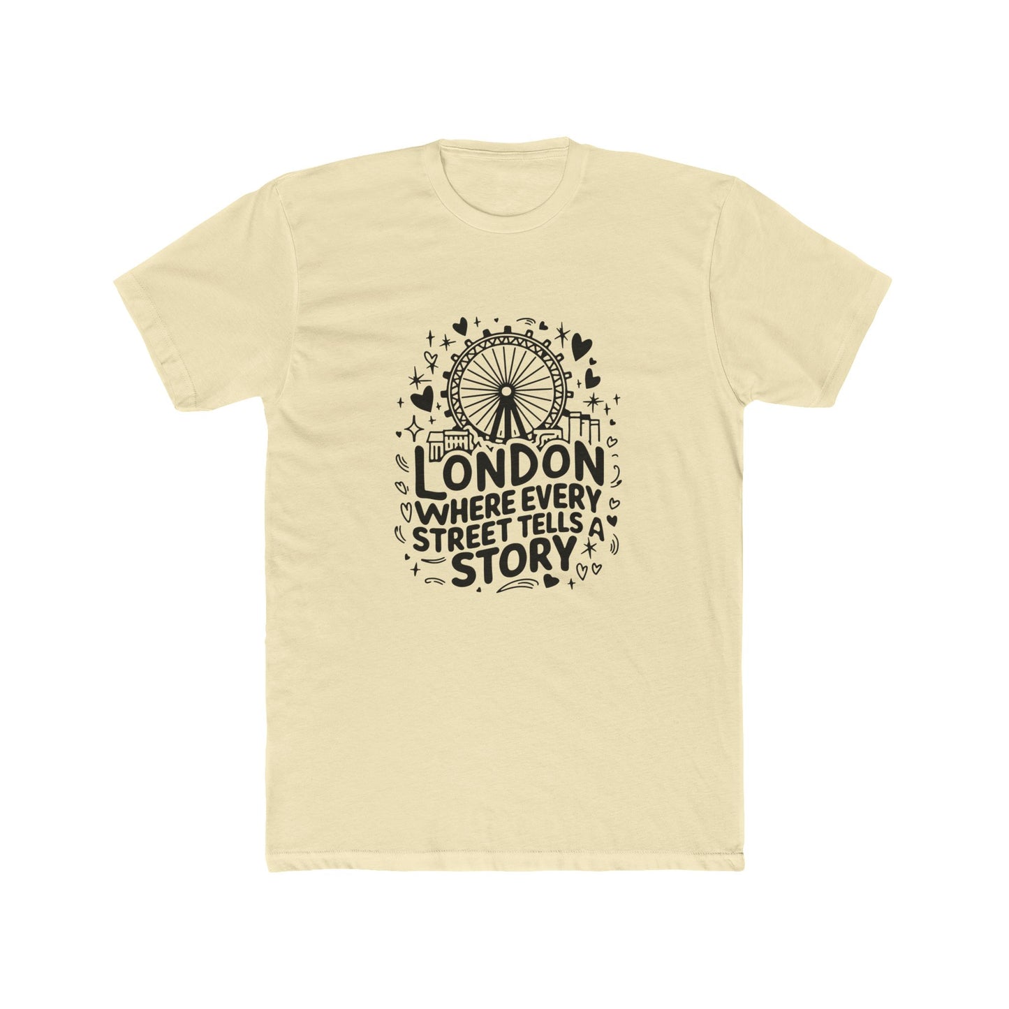 London's Story Telling Streets Cool Unisex Cotton Crew Tee