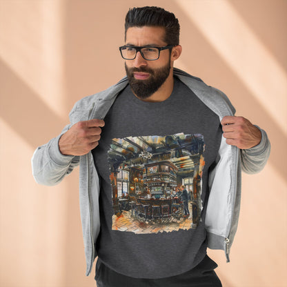 Unisex Crewneck Sweatshirt - London Pub Interior British Tavern