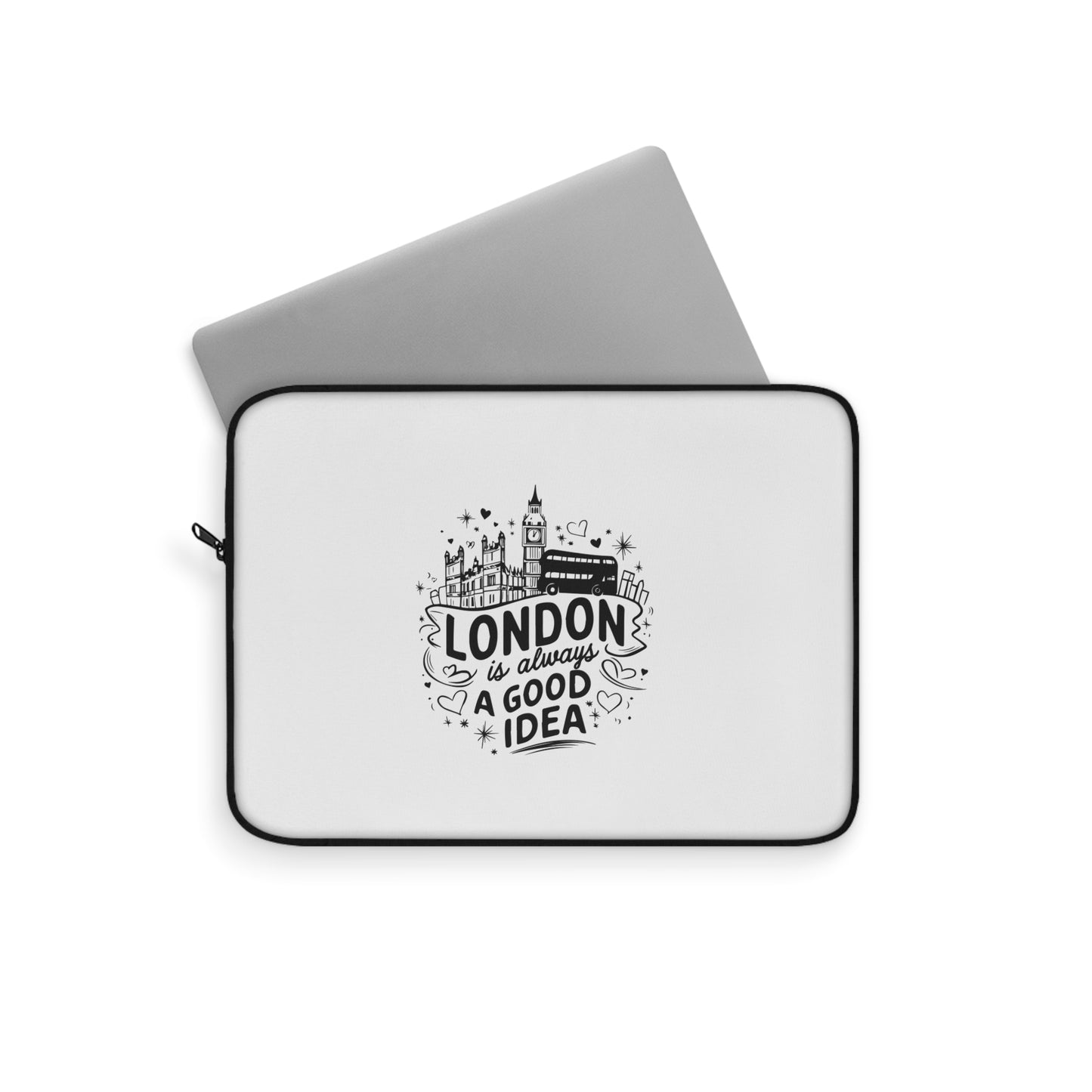 London Laptop Sleeve - Stylish Computer Case for Travelers, Gifts for Students, Lightweight Design, Perfect for Work & Play