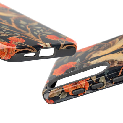 Floral Phone Case – Tough Cases with Bird Design, Unique Gift for Nature Lovers, Stylish Tech Accessory, Phone Cover, Artistic Case