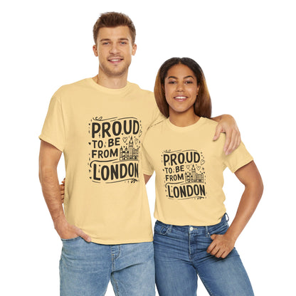 Proud to be from London Watercolor Art Collection Breathable Unisex Cotton T-Shirt
