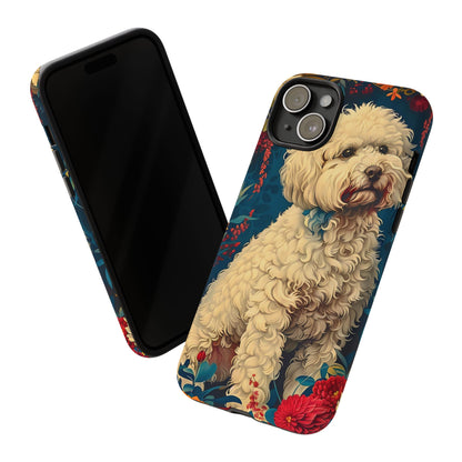 Cute Dog Phone Case, Pet Lover Gift, Floral Design Tough Case, Custom Dog Art, Birthday Gift for Dog Owners, Unique Phone Accessories