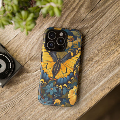 Colorful Butterfly Phone Case, Floral Design, Tough Cases, Protective Cover, Gifts for Nature Lovers, Birthday Present
