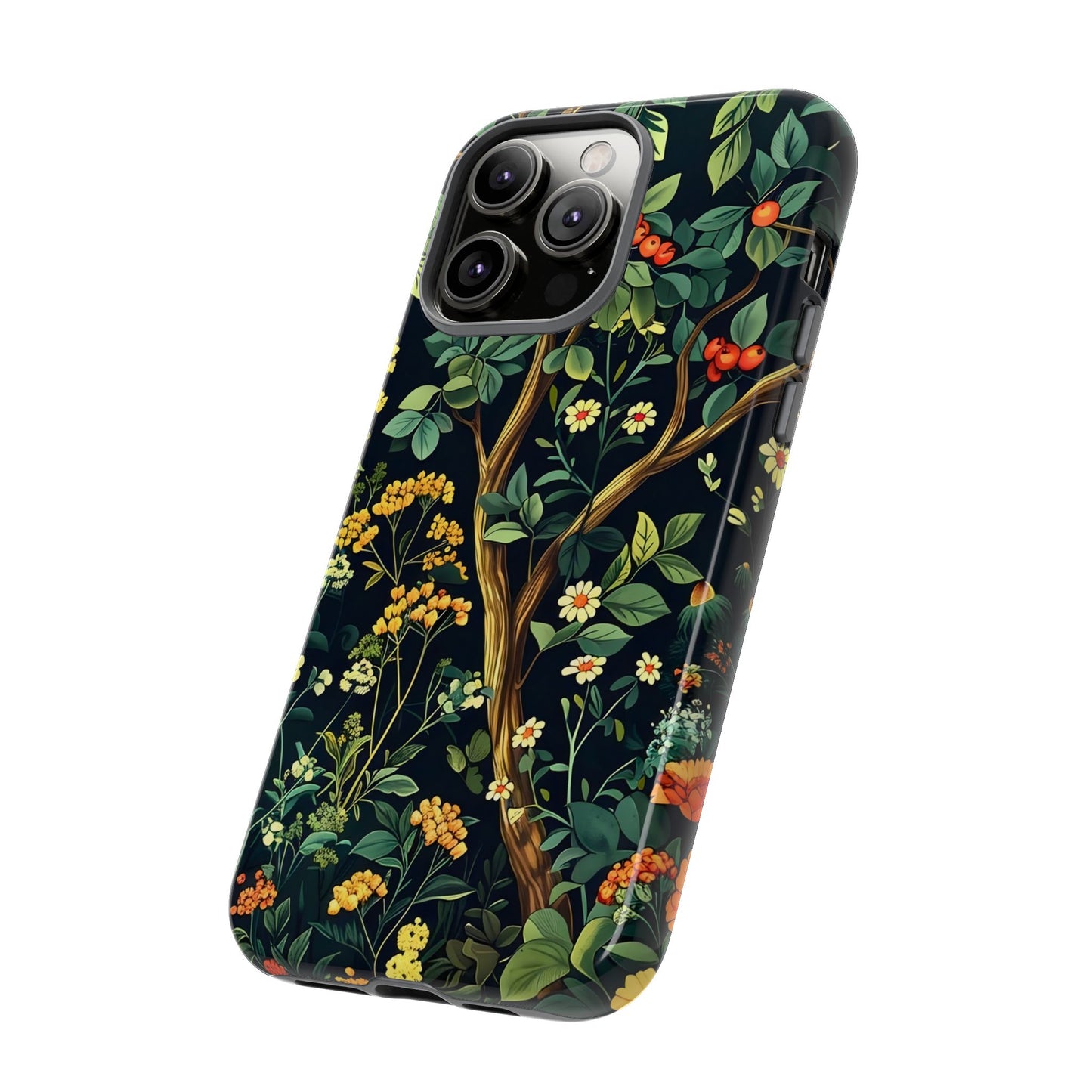 Floral iPhone Case, Nature Inspired Tough Case, Botanical Phone Cover, Eco-Friendly Gift, Unique Floral Design