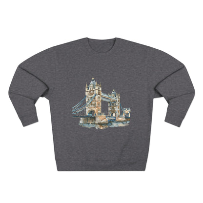 Unisex Crewneck Sweatshirt - London Bridge - Iconic Landmark and Historical Beauty