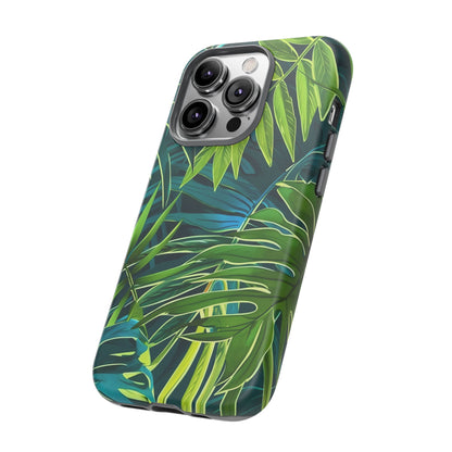 Tropical Phone Case - Durable Green Leaf Design, Eco-Friendly Gift, Trendy Accessory, Nature Lover's Case, Summer Vibes