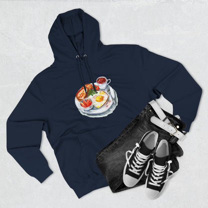 Three-Panel Fleece Hoodie - Dine Like a Monarch - Classic Royal Dishes of Britain