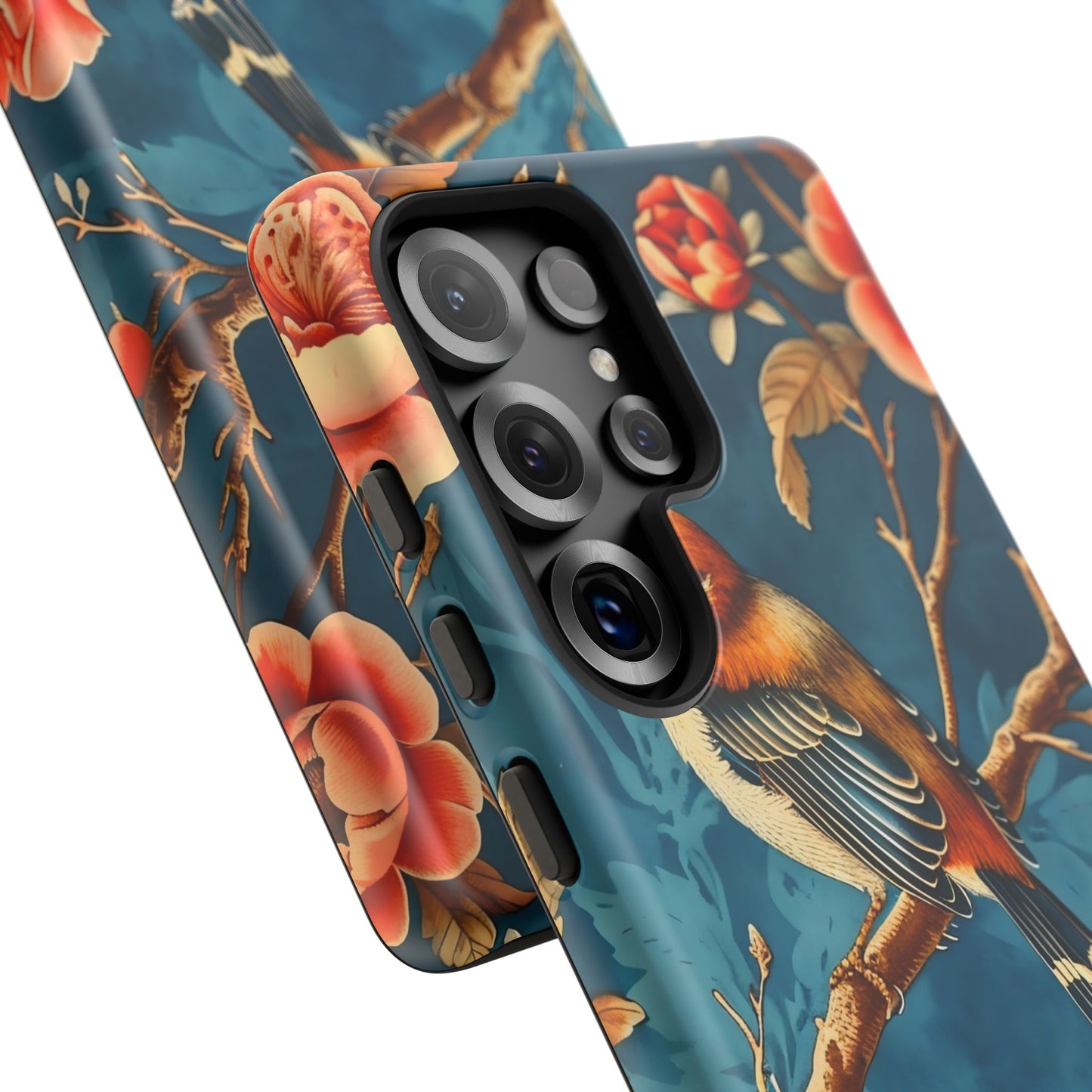Bird & Floral Phone Case, Tough Cases for Nature Lovers, Gift for Her, Customizable Design, Vibrant Tech Accessories