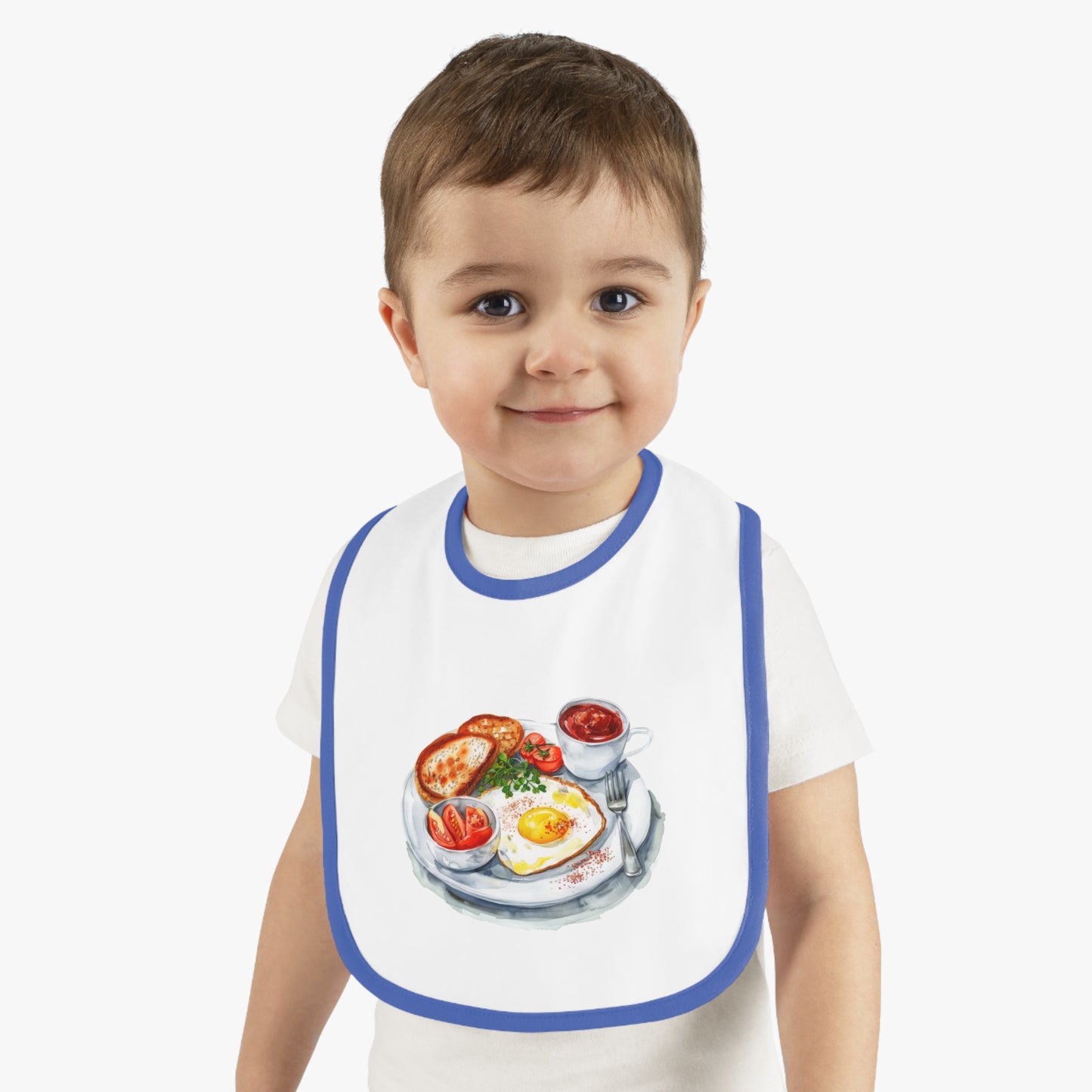 Cute Breakfast Themed Baby Bib | Ideal Gift for New Parents, Baby Shower, Toddler Mealtime, Food Lover