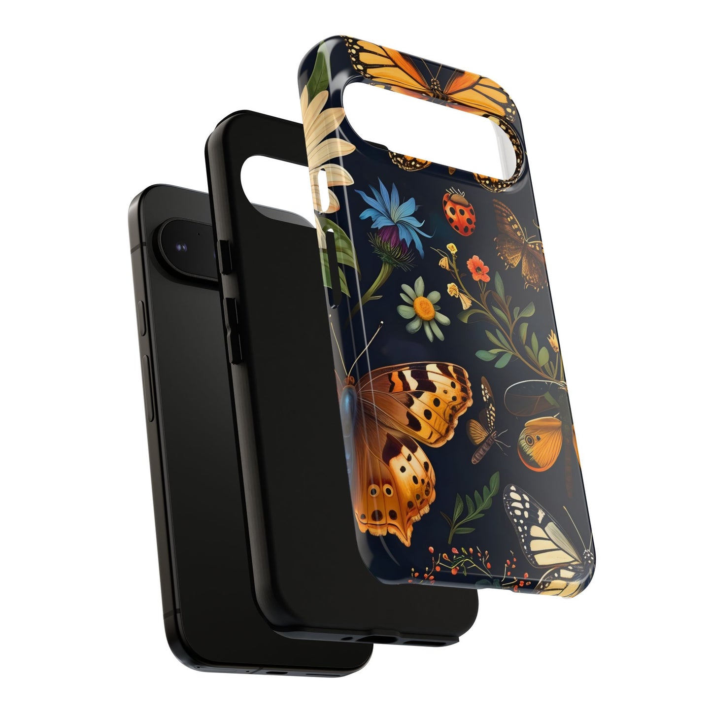 Nature-Inspired Phone Case | Floral Butterfly Design, Tough Phone Cover, Gift for Nature Lovers, Cute Butterfly Case, Home Decor
