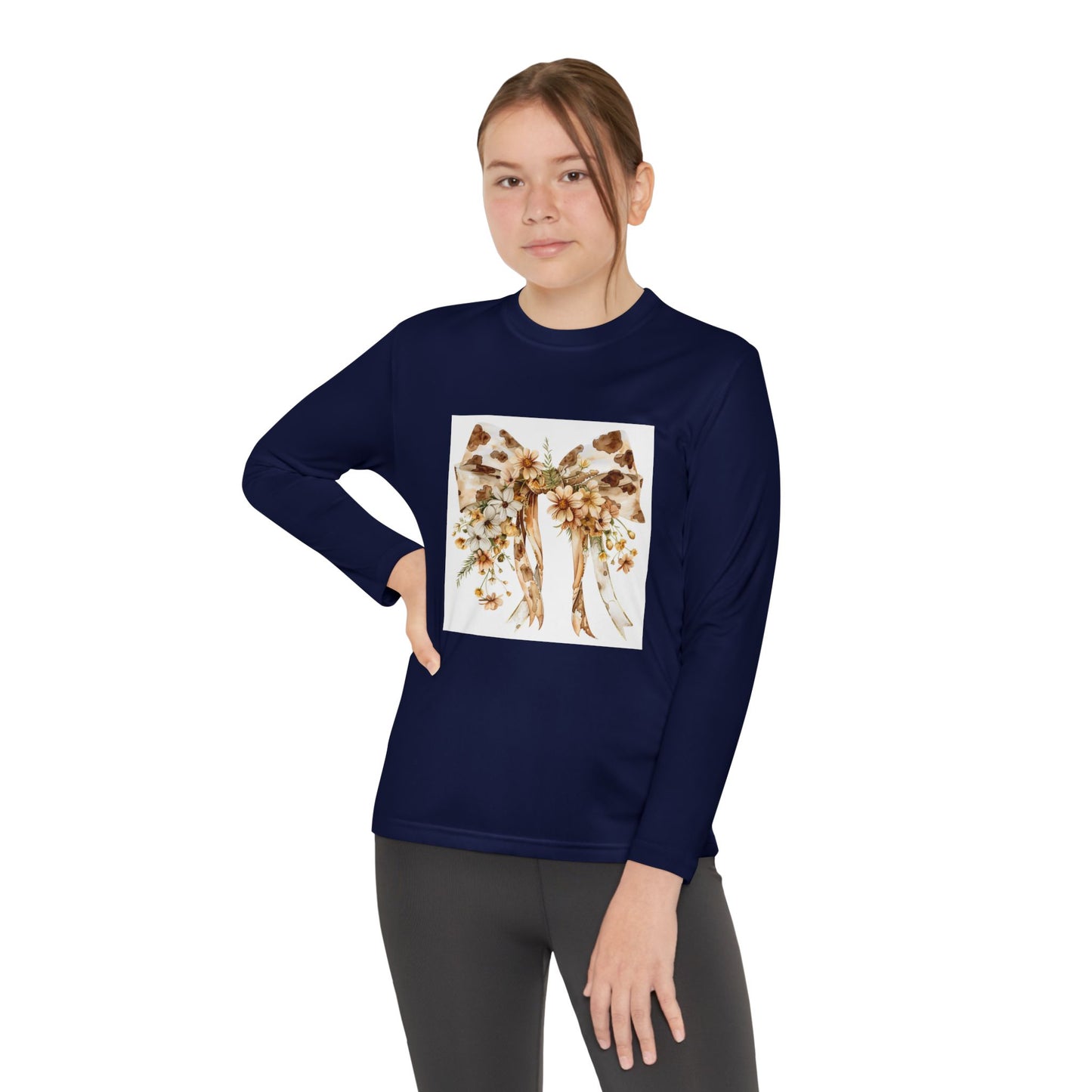 Floral Long Sleeve Youth Tee - Perfect for Spring Celebrations