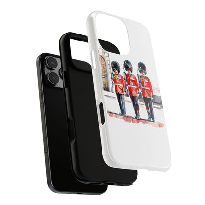 Phone Case with Royal Guard Design, Unique Cell Cover, London Souvenir, Tough Phone Case, Gift for Travelers, Stylish Street Photography