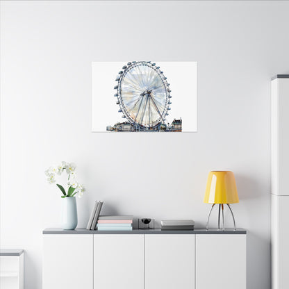 London Eye Canvas Print, Wall Art Decor, Travel Gift, Home Decoration, Unique Art Piece