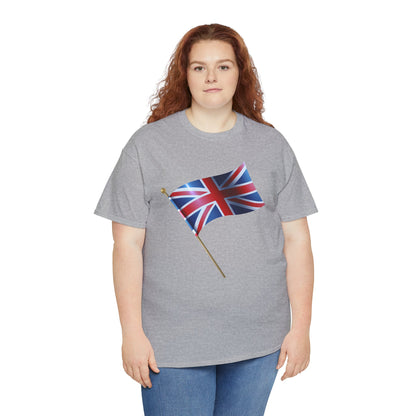 Unisex Heavy Cotton Tee - Classic UK Flag Design - Union Jack Symbol