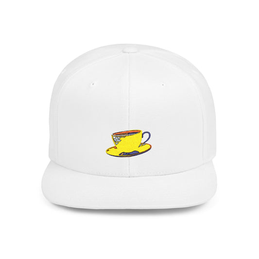 Tea Cup & Saucer - Flat Bill Snapback