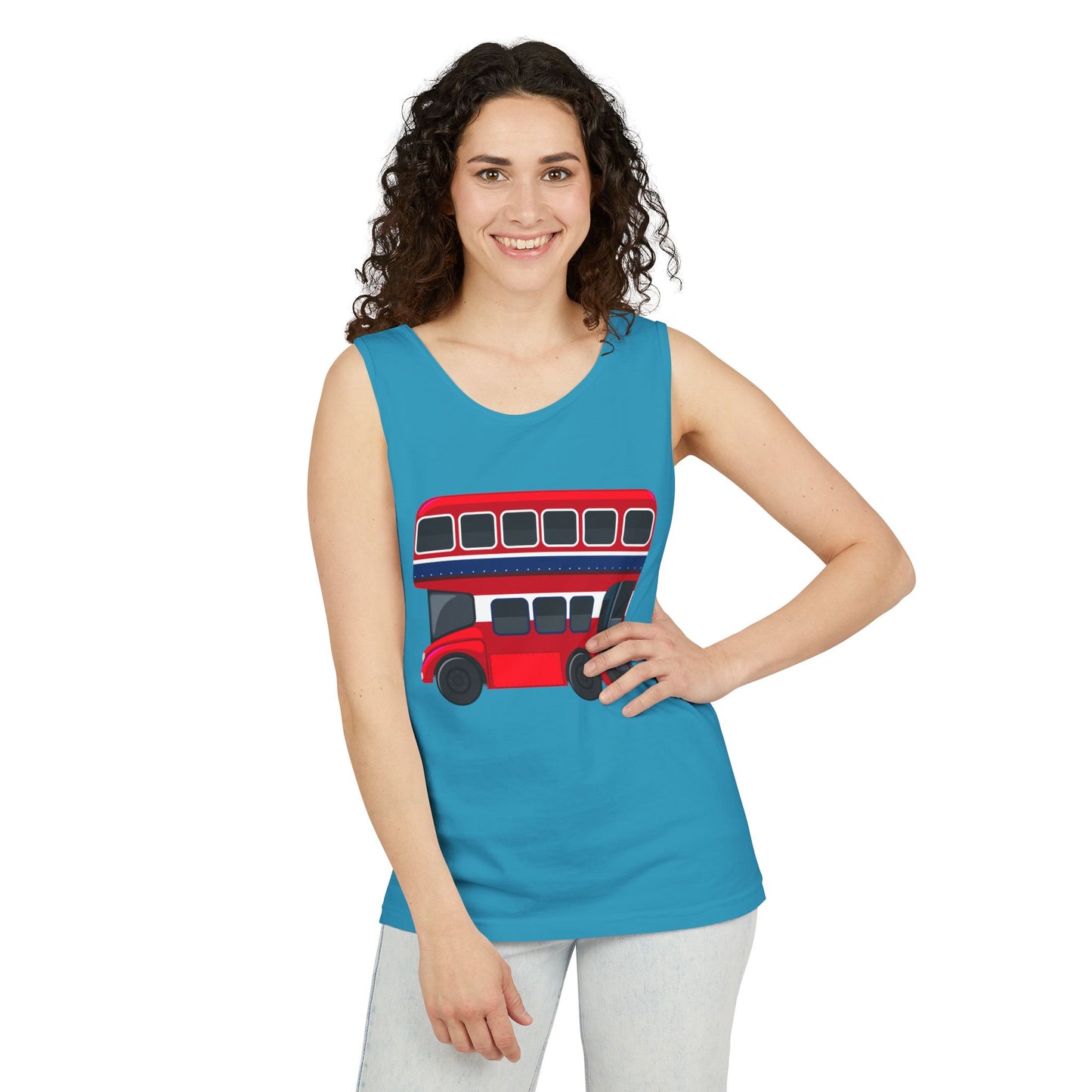 Unisex Garment-Dyed Tank Top - London Transport English Bus