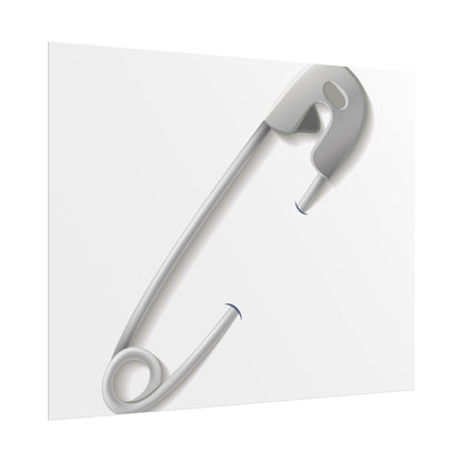 Minimalist Safety Pin Wall Art, Modern Decor, Unique Gift, Home Aesthetic, Art Print, Rolled Poster, Contemporary Interior Design