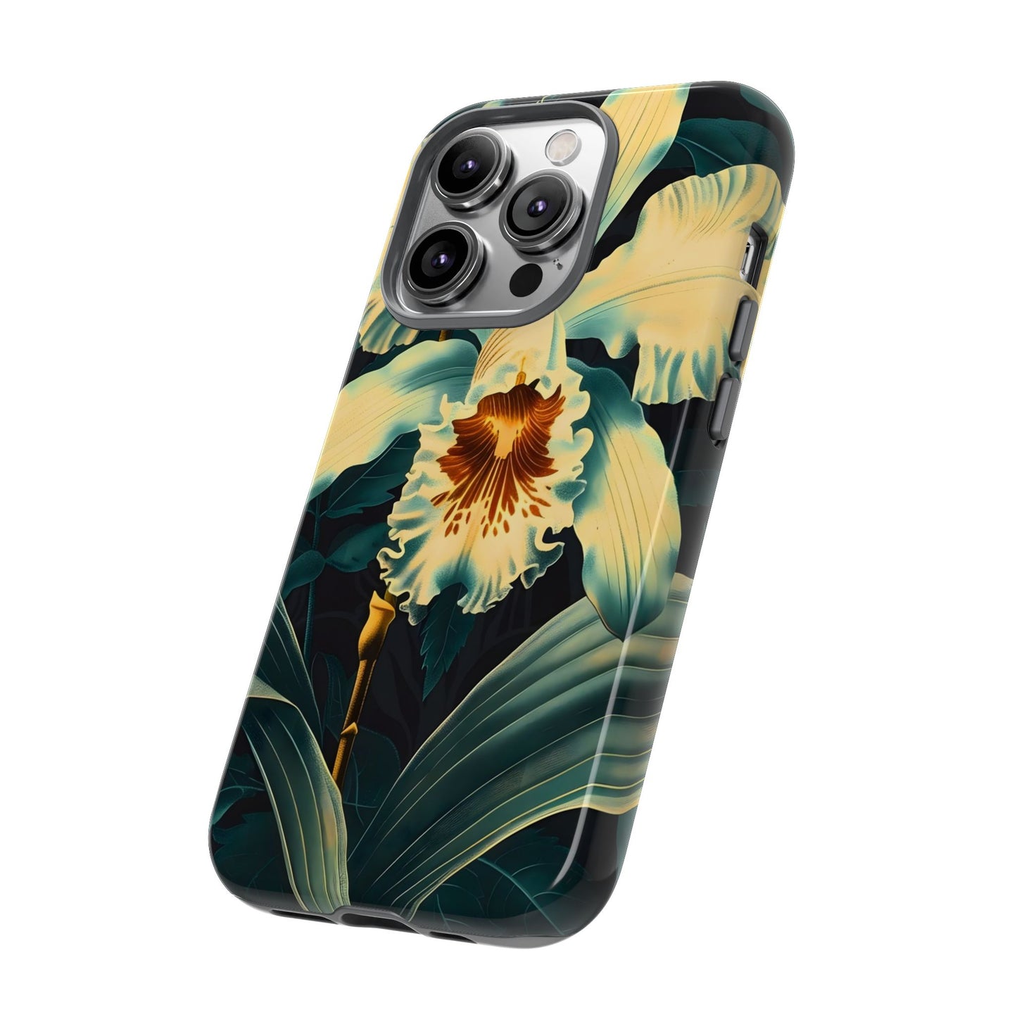 Floral Phone Case - Tough Cases with Orchid Design, Durable Smartphone Cover for Nature Lovers, Floral Gift for Her, Botanical [...]