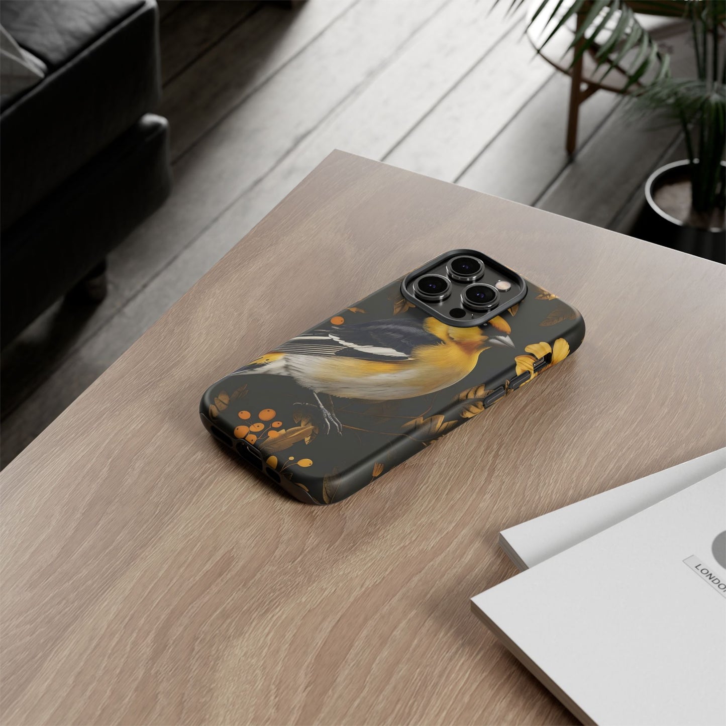 Elegant Bird Phone Case - Tough Cases, Phone Accessories, Wildlife Gifts, Nature Lover, Floral Design, Unique Cases