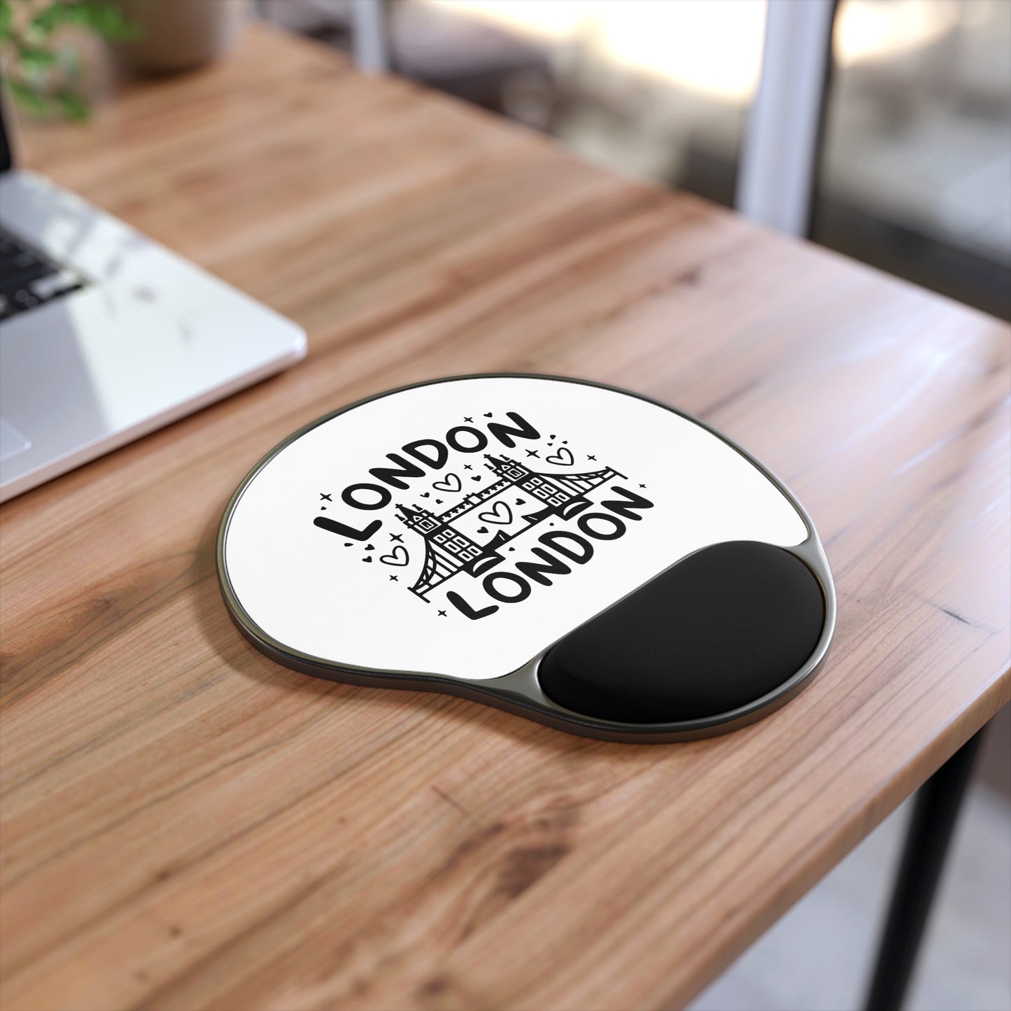 London Themed Mouse Pad with Wrist Rest - Perfect for Home Office, Gift for London Lovers, Work Desk Accessory, Computer Gamer Pad, [...]