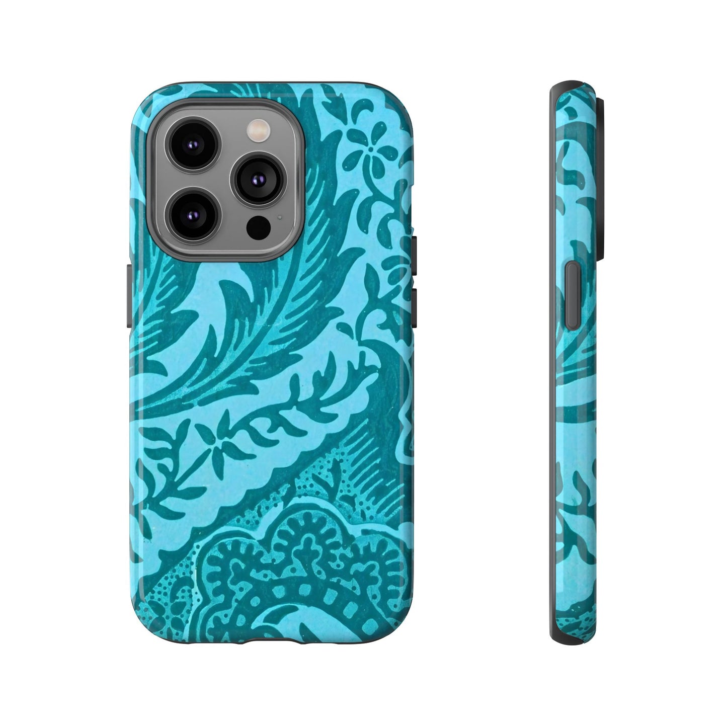 Protective Phone Case with Elegant Teal Design, Tough Cases, Floral Phone Cover, Stylish Smartphone Protection, Gifts for Her, Trendy [...]