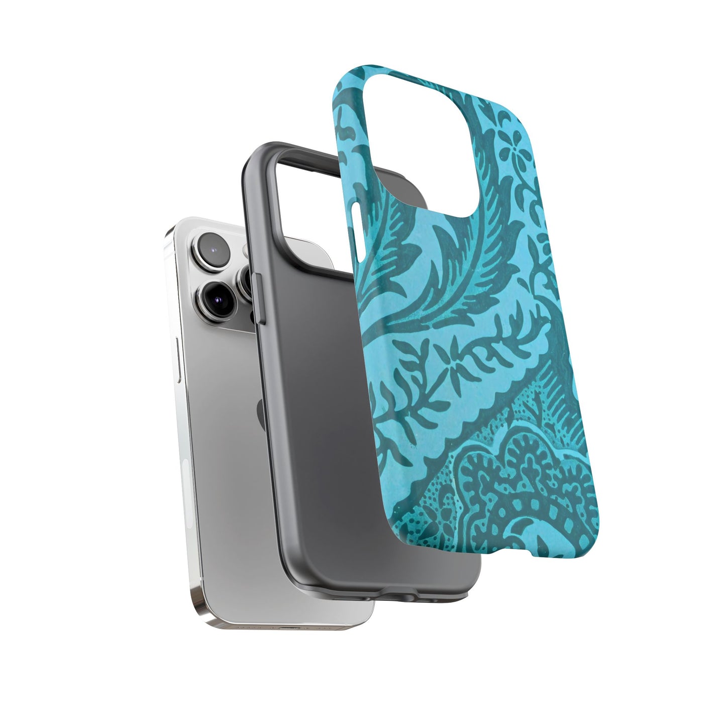 Protective Phone Case with Elegant Teal Design, Tough Cases, Floral Phone Cover, Stylish Smartphone Protection, Gifts for Her, Trendy [...]