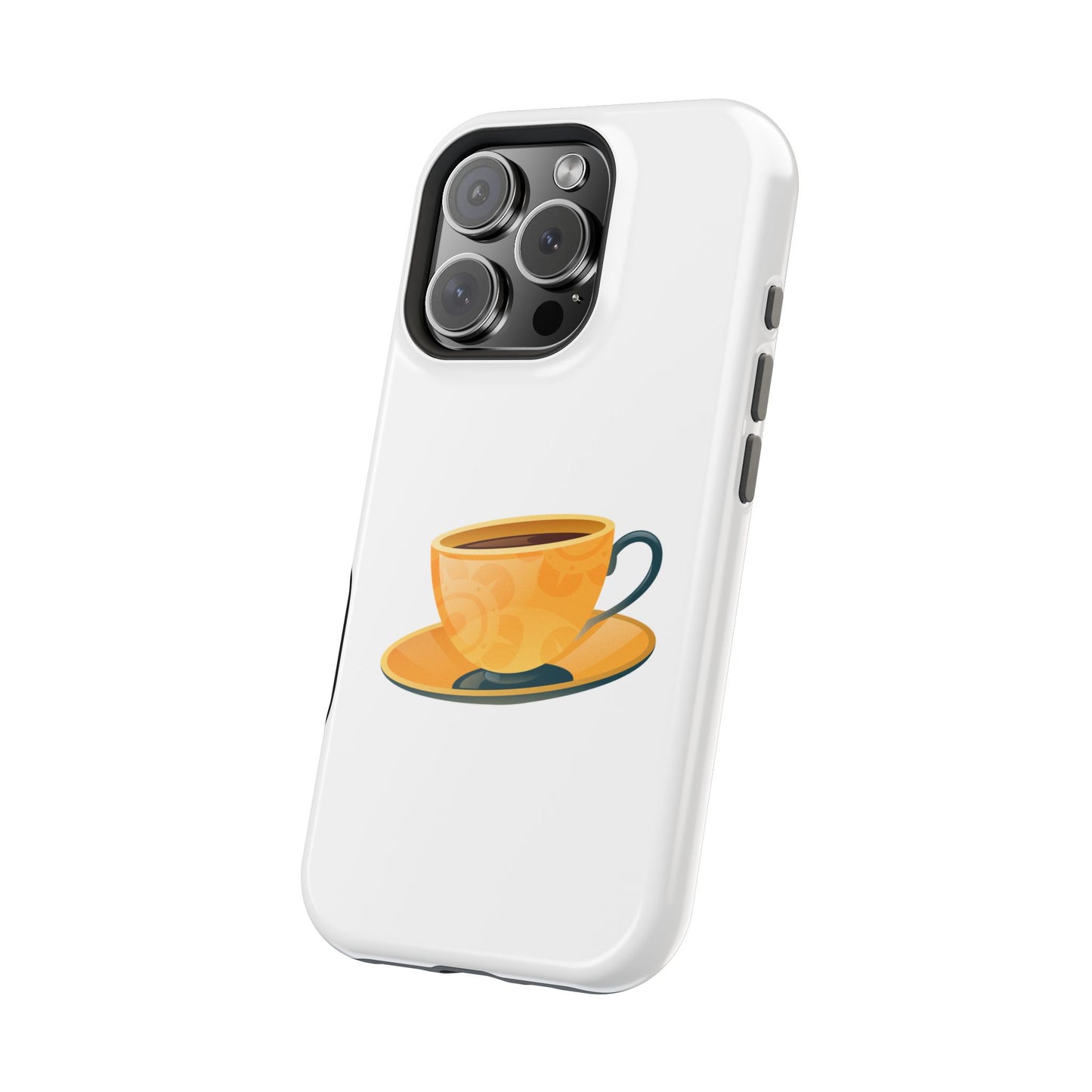 Stylish Magnetic Phone Case with Coffee Cup Design, Phone Accessory, Gift for Coffee Lovers, Functional Decor, Unique Magnet Case