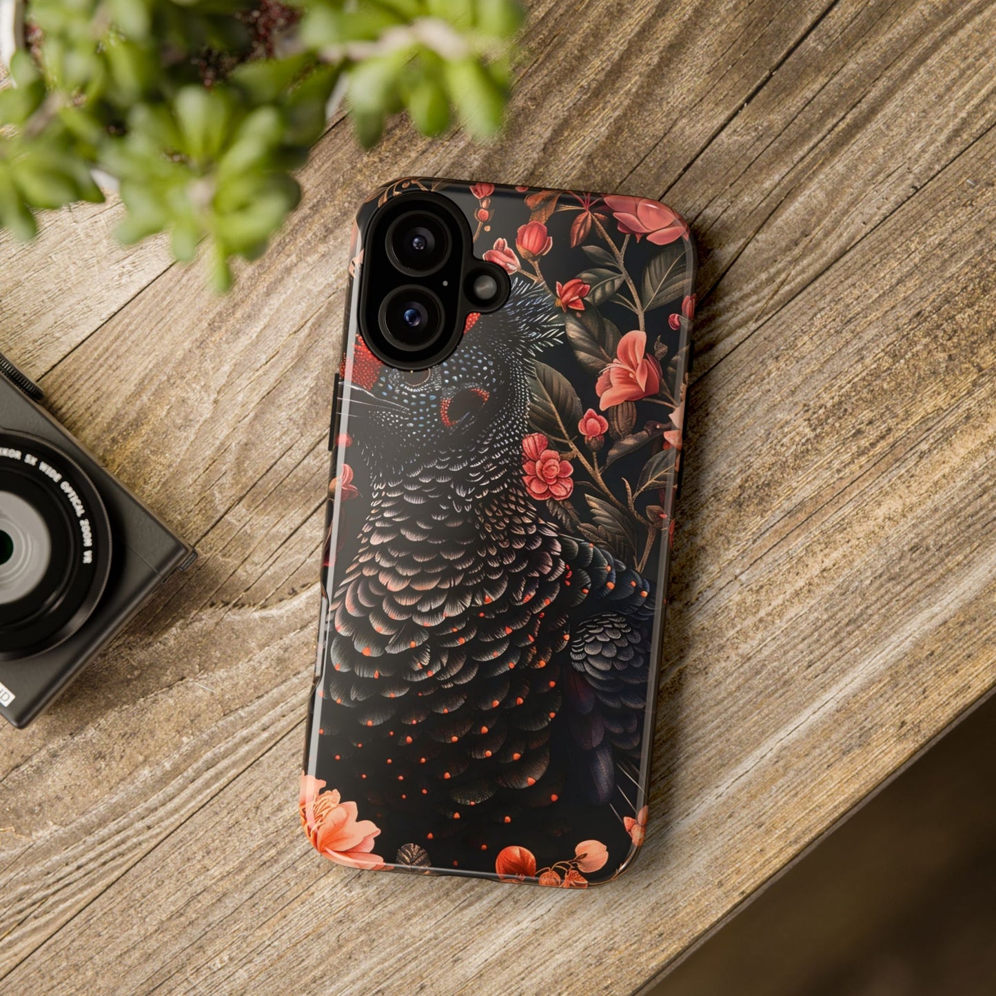 Tough Cases: Floral Design Phone Case, Stylish Protection for Your Phone, Unique Gift for Bird Lovers, Vibrant Floral Art, [...]