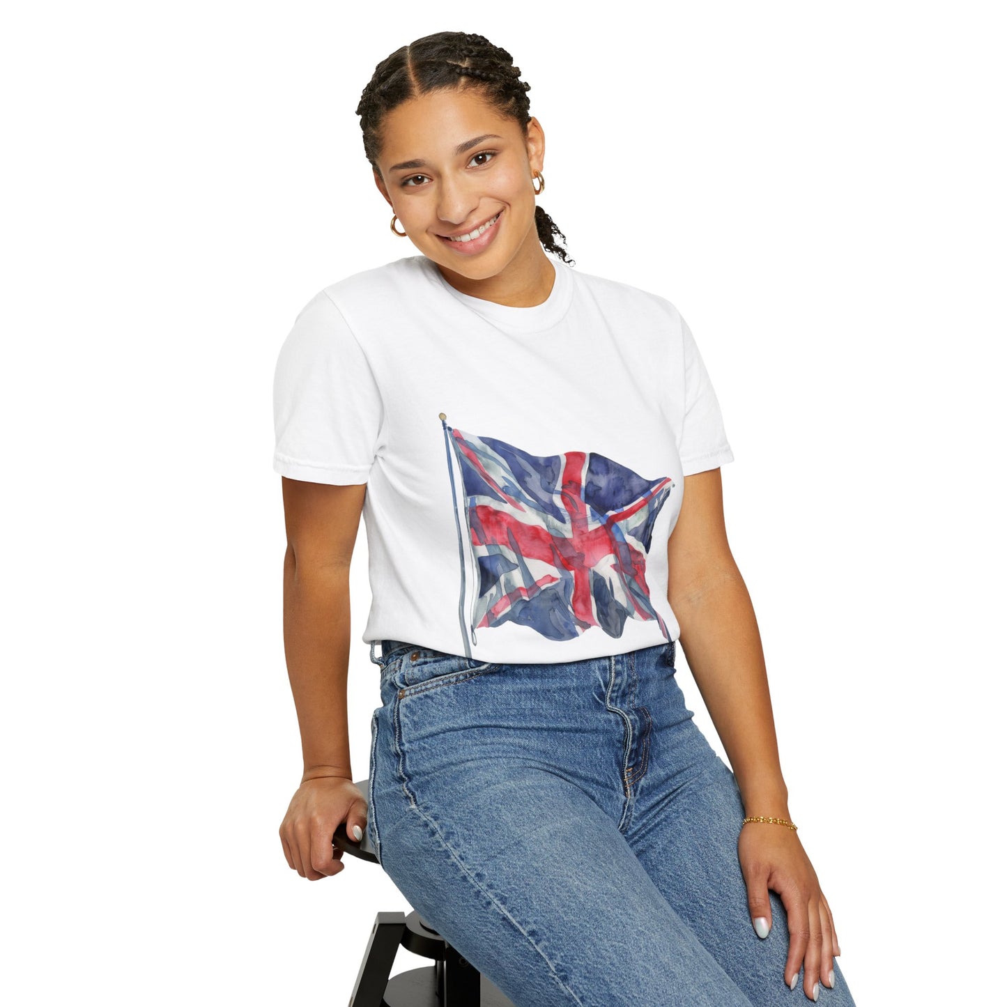 Unisex Garment-Dyed T-shirt - Bold & Brave - The British Flag