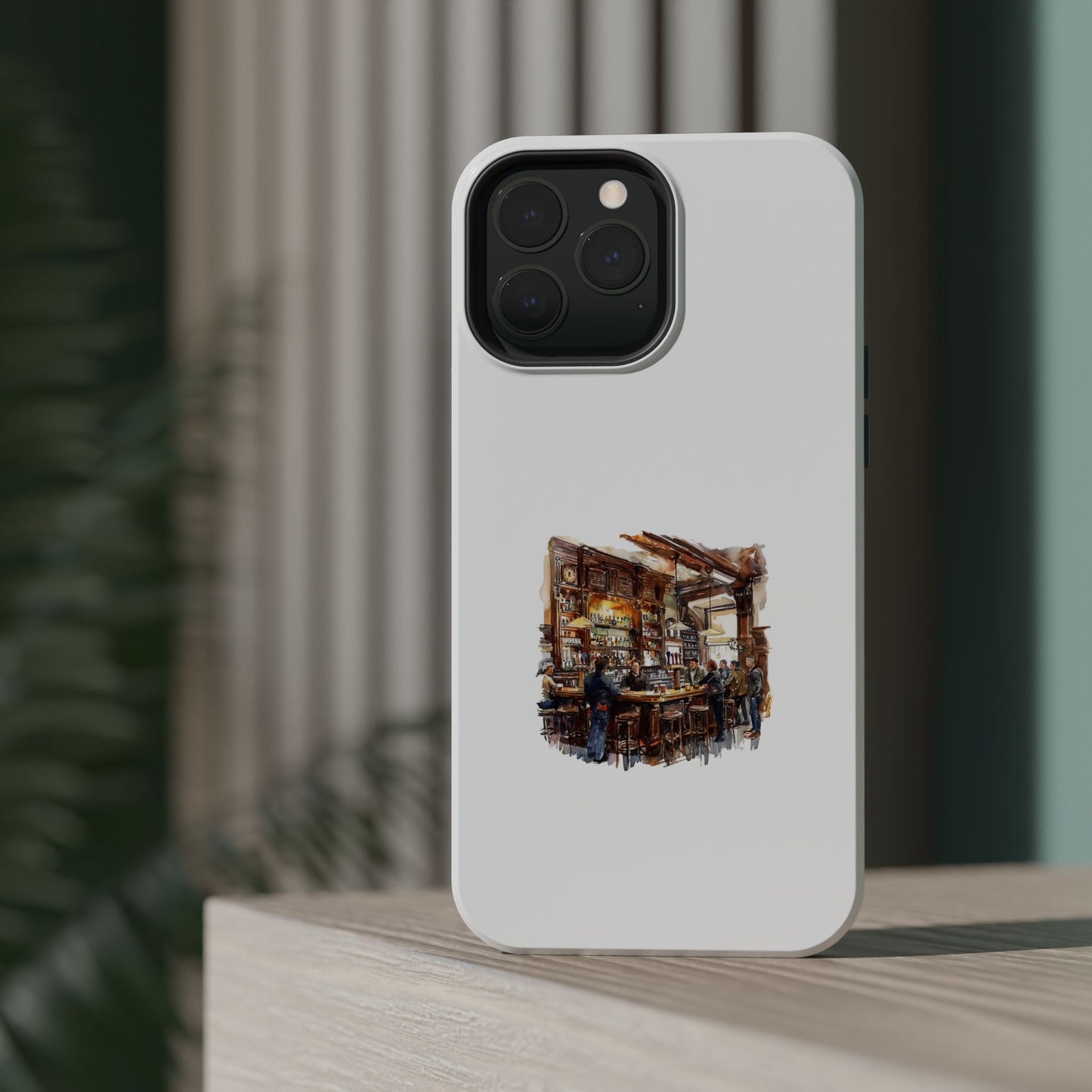 Artistic Magnetic Phone Case for Coffee Lovers, Cozy Café Vibe, Gift for Him or Her, Unique Custom Design, Holiday Present