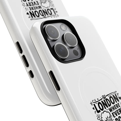 London Pub Themed Tough Magnetic Case for Phone, Unique Phone Accessories, Gift for Travelers, Fun Drink Lovers, Birthday or Travel Gift