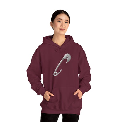 Unisex Heavy Blend™ Hooded Sweatshirt - Minimalist Safety Pin Design