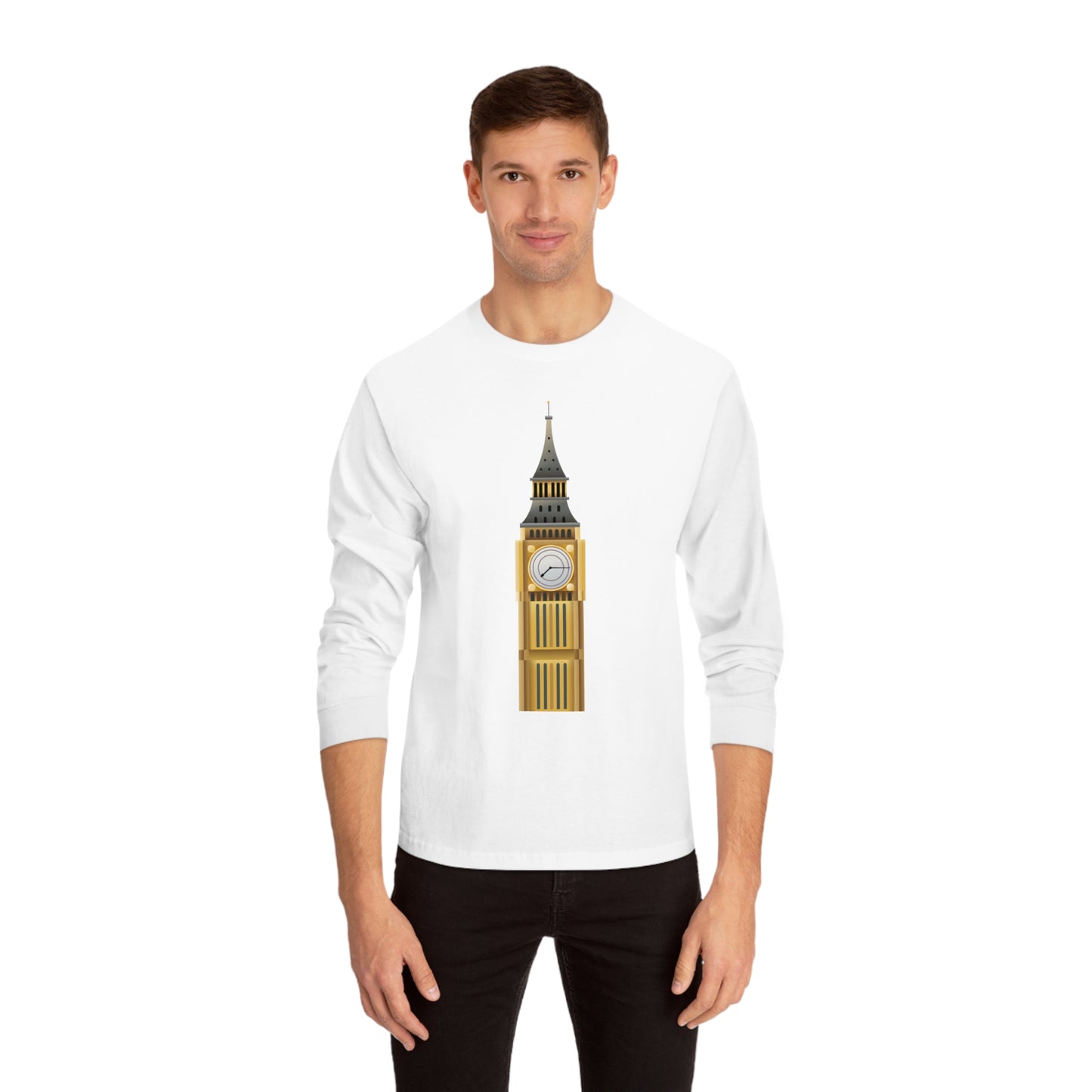 Unisex Classic Long Sleeve T-Shirt - Iconic Big Ben Clock Tower Design