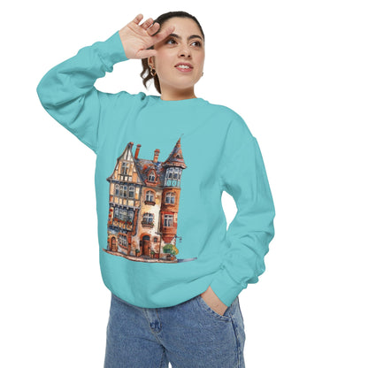 Unisex Garment-Dyed Sweatshirt - British Village House Elegance