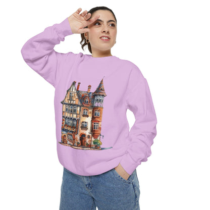 Unisex Garment-Dyed Sweatshirt - British Village House Elegance