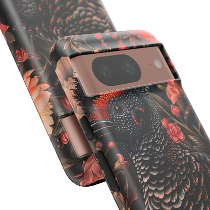 Tough Cases: Floral Design Phone Case, Stylish Protection for Your Phone, Unique Gift for Bird Lovers, Vibrant Floral Art, [...]