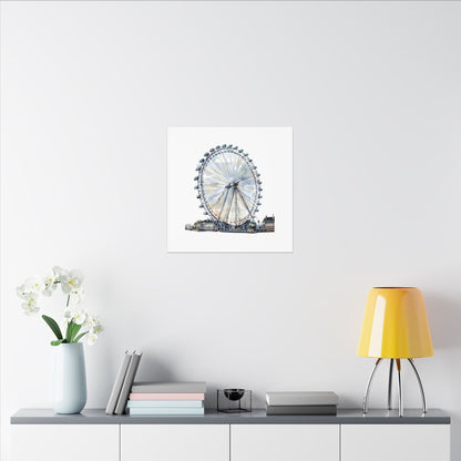 London Eye Canvas Print, Wall Art Decor, Travel Gift, Home Decoration, Unique Art Piece