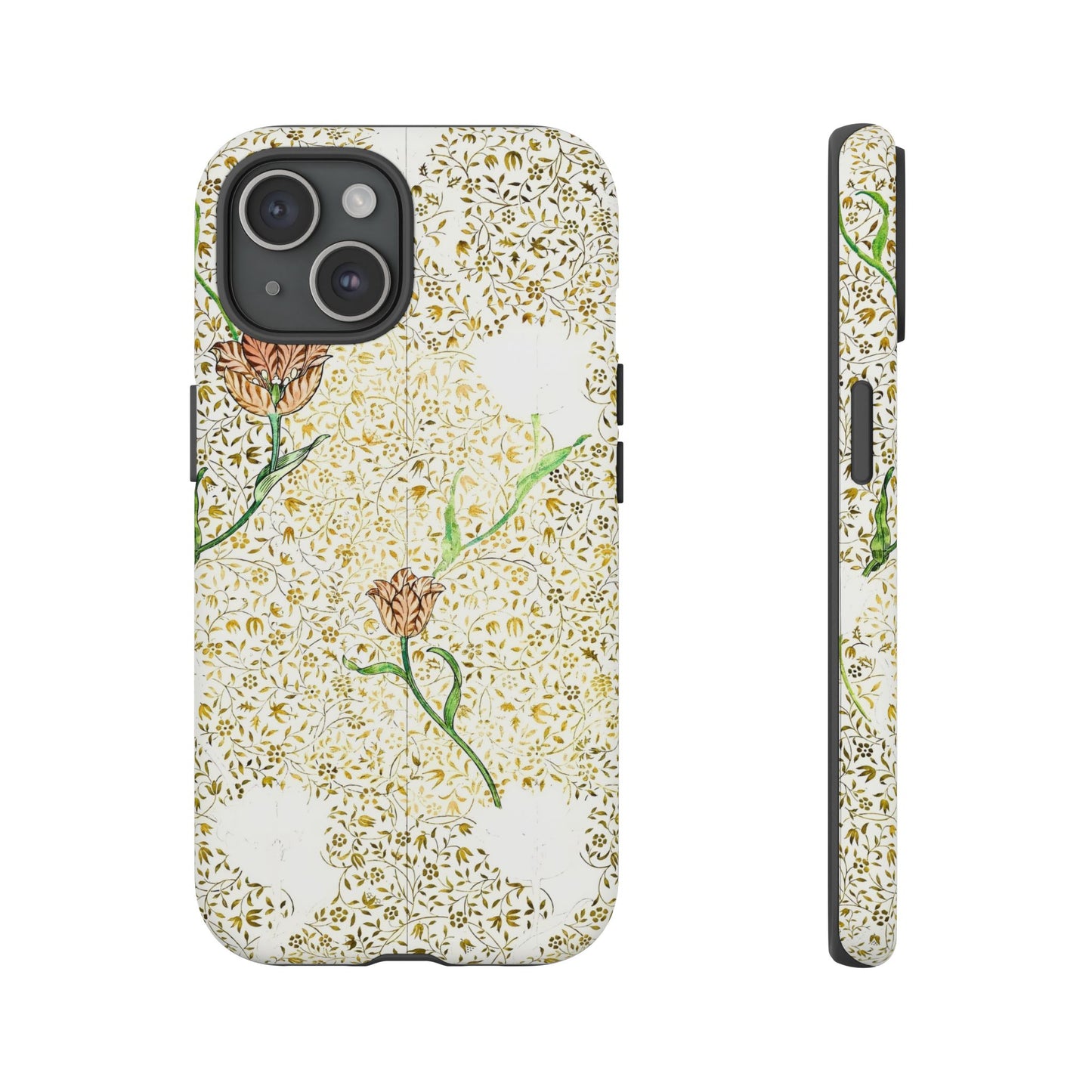 Elegant Floral Phone Case, Tough Cases for iPhone, Stylish Smartphone Cover, Protection with Floral Art, Unique Gift for Her