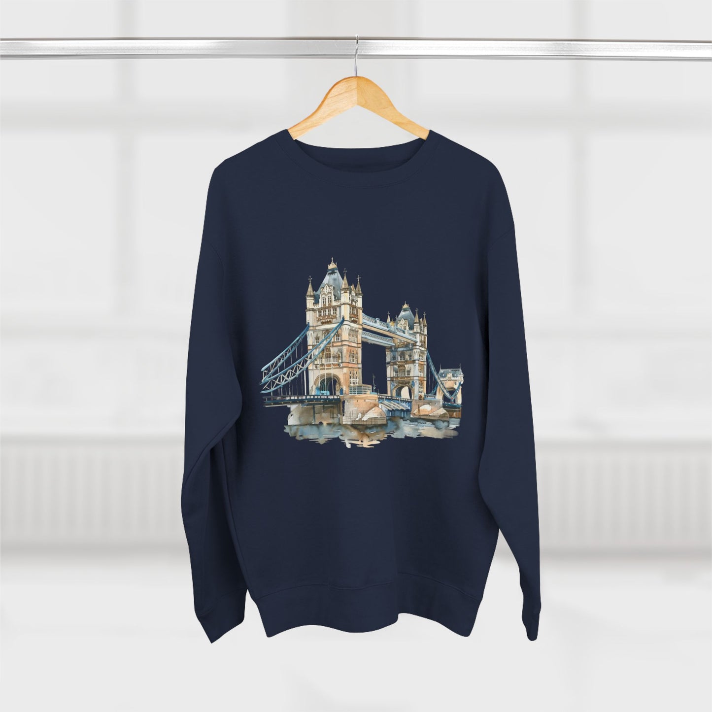 Unisex Crewneck Sweatshirt - London Bridge - Iconic Landmark and Historical Beauty