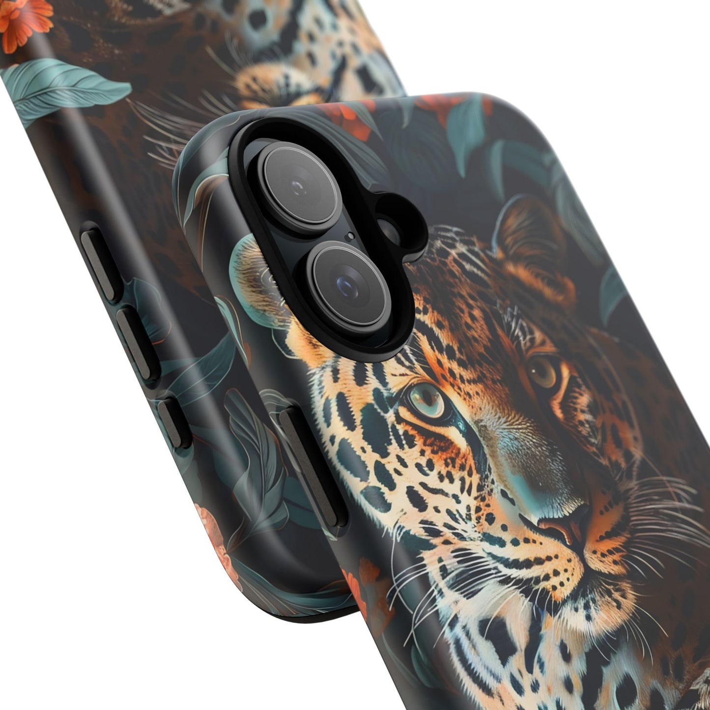 Wildlife Phone Case with Leopard Design | Tough Cases, Animal Prints, Floral Phone Cover, Gift for Nature Lovers, Unique Phone Accessories