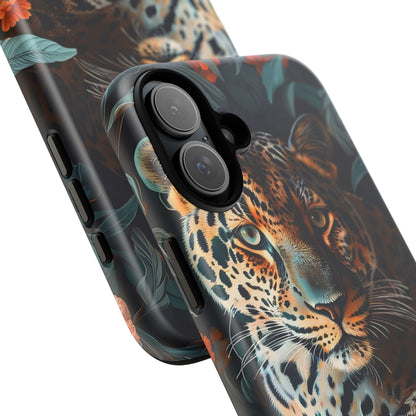Wildlife Phone Case with Leopard Design | Tough Cases, Animal Prints, Floral Phone Cover, Gift for Nature Lovers, Unique Phone Accessories