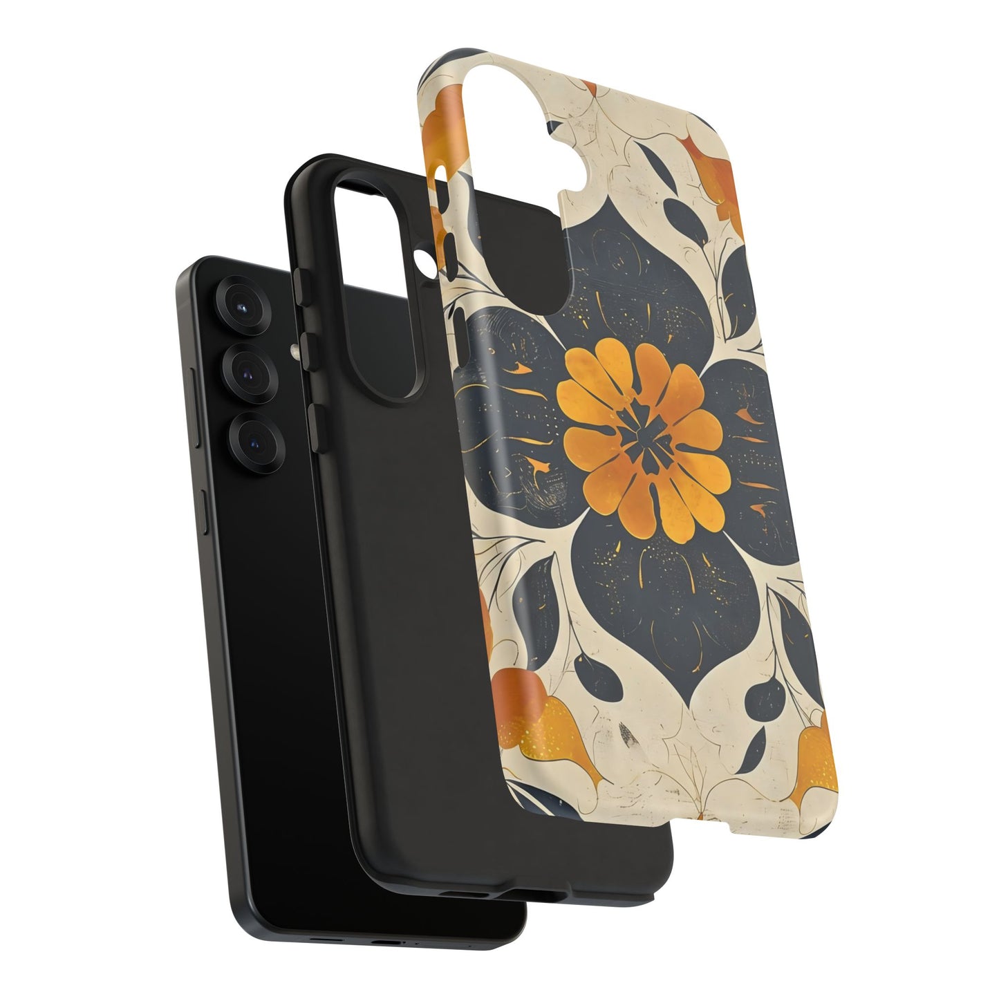 Floral Phone Case - Tough Cases, Botanical iPhone Cover, Vintage Flower Design, Durable Smartphone Protection, Unique Gift Idea