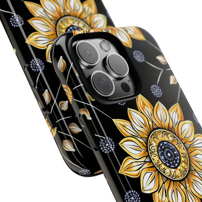 Floral Phone Case with Mandala Design, Tough Cases for iPhone & Samsung, Boho Style, Gift for Her, Unique Accessories