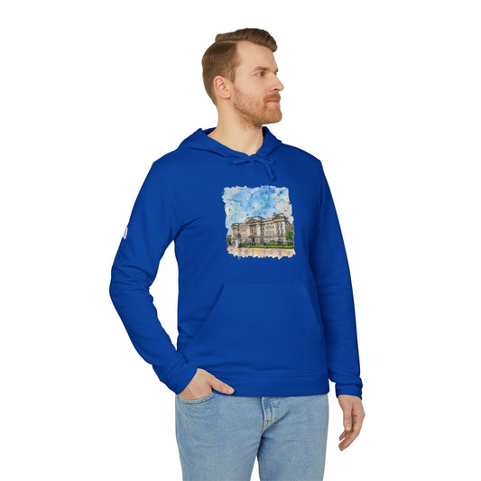 adidas Unisex Fleece Hoodie - Breathe Easy - A Serene Cloudscape