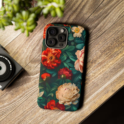 Floral Phone Case - Tough Cases, Vibrant Protection, Gift for Her, Cute Floral Design, Trendy Accessory, Perfect for Spring