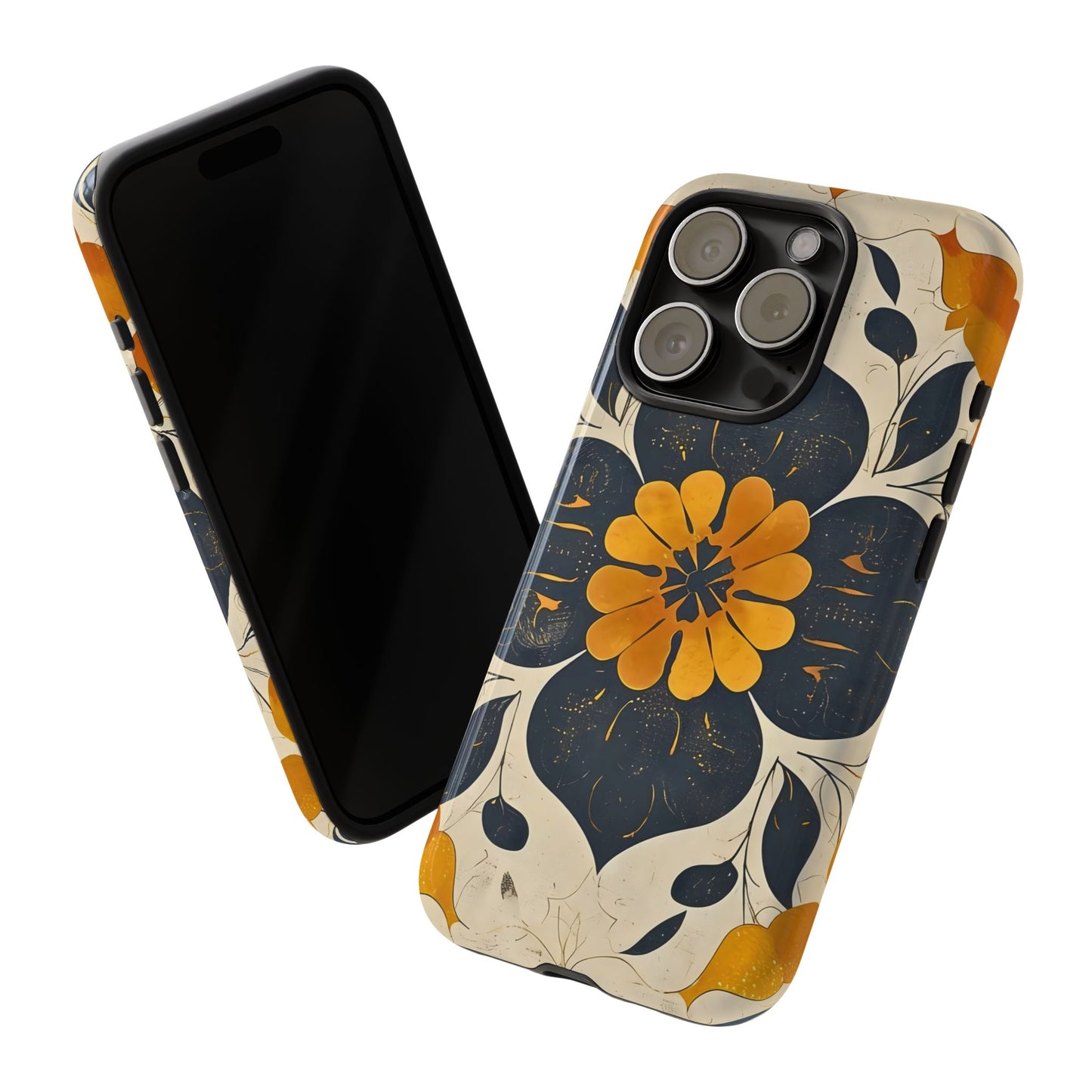 Floral Phone Case - Tough Cases, Botanical iPhone Cover, Vintage Flower Design, Durable Smartphone Protection, Unique Gift Idea
