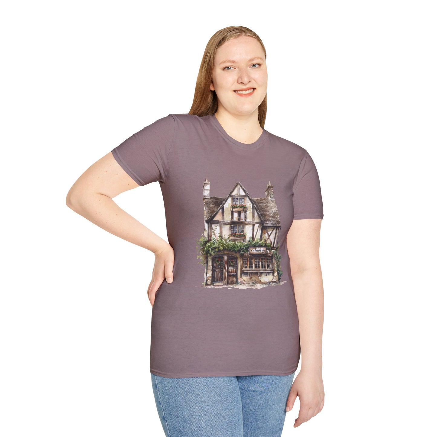 Unisex Softstyle T-Shirt - Heritage in Stone - Traditional British Village Homes
